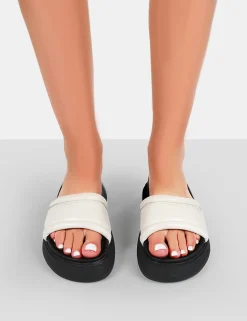 Public Desire Demi Pu Slider Sandals | Women Chunky Sandals