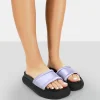Public Desire Demi Satin Slider Sandals | Women Chunky Sandals