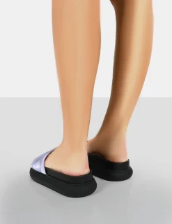 Public Desire Demi Satin Slider Sandals | Women Chunky Sandals