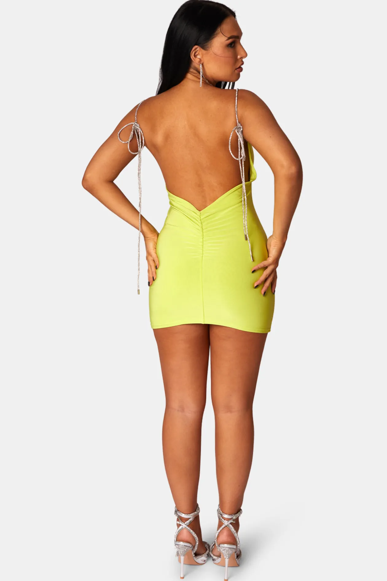 Public Desire Diamante Extreme Strap Slinky Mini Dress | Women Dresses