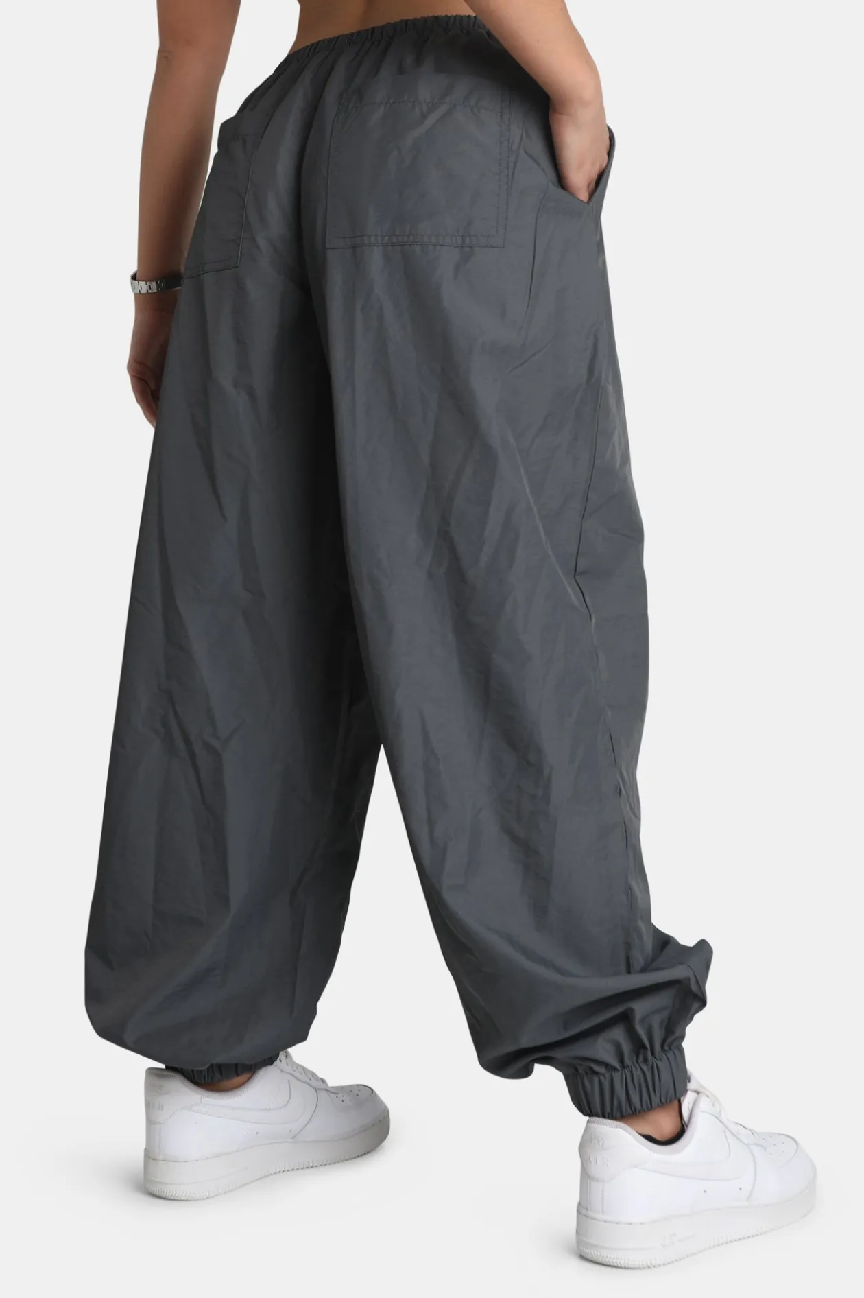 Public Desire Drawstring Waist Parachute Cargo Trousers | Women Trousers