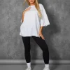 Public Desire Exposed Seam Oversized T Shirt Marl | Women Tops