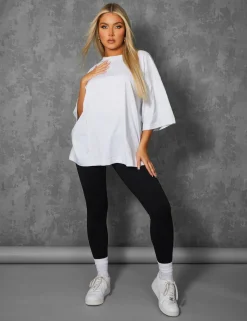 Public Desire Exposed Seam Oversized T Shirt Marl | Women Tops