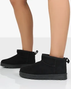 Public Desire Flurry Faux Suede Ultra Mini Ankle Boots | Women Ultra Mini Boots