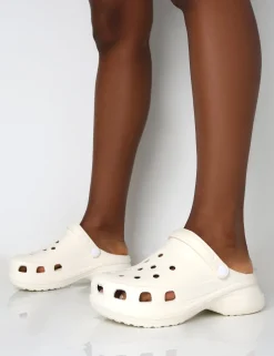 Public Desire Frenzy Rubberised Sling Back Closed Toe Clog Sandals | Women Flatforms