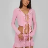 Public Desire Frill Detail Tie Front Cardigan Top Baby | Women Tops