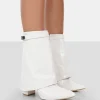 Public Desire Fyre Croc Pointed Toe Block Heeled Ankle Boots | Women Heeled Boots