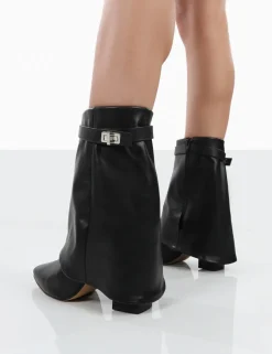 Public Desire Fyre Pointed Toe Block Heeled Ankle Boots | Women Heeled Boots