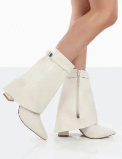 Public Desire Fyre Wide Fit Pointed Toe Block Heeled Ankle Boots | Women Wide Fit Ankle Boots