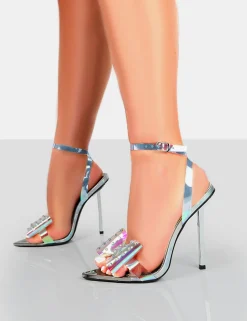 Public Desire Gigi Pu Stiletto Bow Heels | Women Stilettos