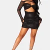 Public Desire Glitter Mesh Cutaway Mini Dress | Women Dresses