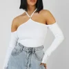 Public Desire Halterneck Ring Detail Bodysuit | Women Bodysuits