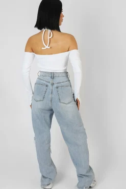 Public Desire Halterneck Ring Detail Bodysuit | Women Bodysuits