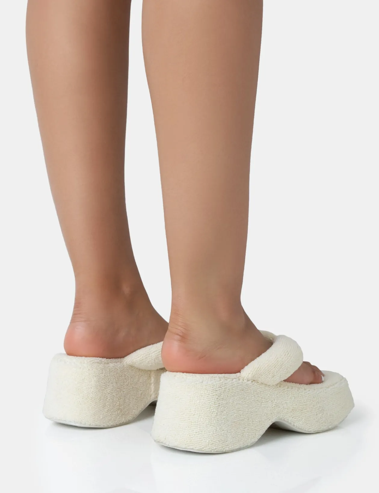 Public Desire Havana Towelling Flip Flop Chunky Platform Sandals | Women Chunky Sandals