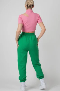 Public Desire High Neck Ribbed Cut Out Cropped T Shirt | Women Tops