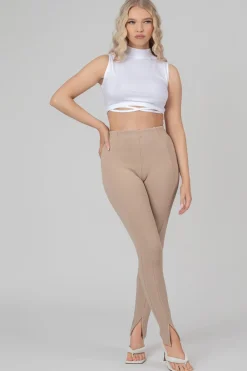 Public Desire High Neck Strappy Waist Crop Top | Women Tops