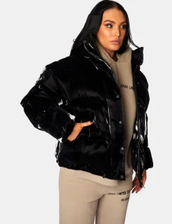 Public Desire High Shine Holographic Oversized Puffer | Women Outerwear & Jackets