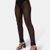 Public Desire High Waisted Ladder Stitch Knitted Leggings | Women Knitwear