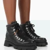 Public Desire Hike There Pu Lace Up Chunky Sole Winter Boots | Women Chunky Boots