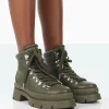 Public Desire Hike There Pu Lace Up Chunky Sole Winter Boots | Women Chunky Boots