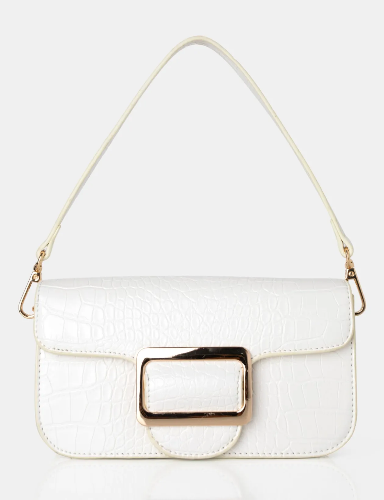 Public Desire Jana Croc Removeable Shoulder Strap Baguette Bag | Women Clutch Bags
