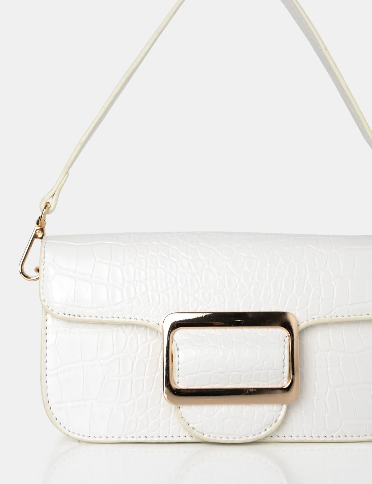 Public Desire Jana Croc Removeable Shoulder Strap Baguette Bag | Women Clutch Bags