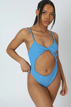 Public Desire Jersey High Leg Twist Bodysuit | Women Bodysuits