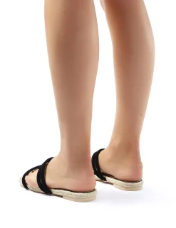 Public Desire Kady Faux Suede Espadrille Slider Sandals | Women Strappy Sandals