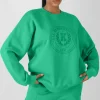Public Desire Kaiia Oversized Tonal Embroidered Sweatshirt | Women Sweatshirt & Hoodies