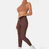 Public Desire Kaiia Premium Rib Seamless Leggings Chocolate | Women Jogger & Leggings