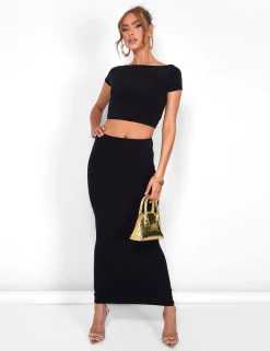 Public Desire Kaiia Slinky Maxi Skirt Co-Ord In | Women Skirts