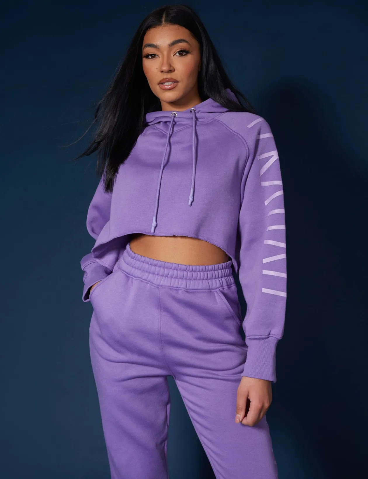 Public Desire Kaiia Slogan Cropped Hoodie | Women Sweatshirt & Hoodies