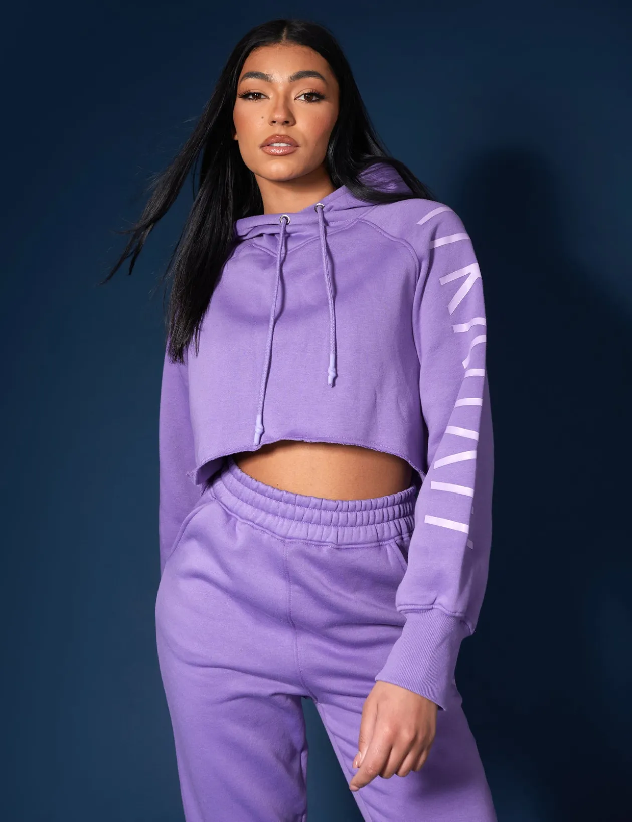 Public Desire Kaiia Slogan Cropped Hoodie | Women Sweatshirt & Hoodies