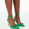Public Desire Karlie Pu Bow Studded Pointed Toe Stiletto Court Heels | Women Court Heels