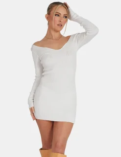 Public Desire Knitted Off Shoulder Dress Old | Women Knitwear