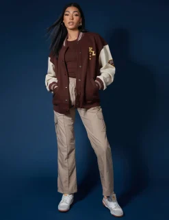 Public Desire La Palm Tree Varsity Jacket | Women Outerwear & Jackets