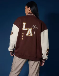 Public Desire La Palm Tree Varsity Jacket | Women Outerwear & Jackets