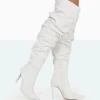 Public Desire Lariza Off Faux Suede Pointed Toe Stiletto Over The Knee Boots | Women Over The Knee Boots