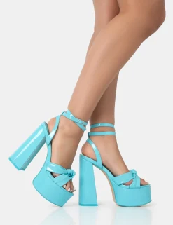 Public Desire Leo Edition Baby Patent Platform High Heels | Women Platform Heels