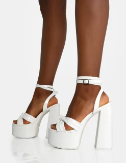 Public Desire Leo Edition Patent Platform High Heels | Women Platform Heels