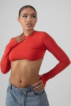 Public Desire Long Sleeve Underbust Top | Women Tops