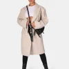 Public Desire Longline Oversized Wool Coat Stone | Women Outerwear & Jackets