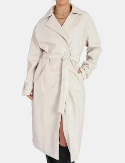 Public Desire Longline Pu Belted Trench | Women Outerwear & Jackets
