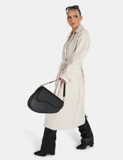 Public Desire Longline Pu Belted Trench | Women Outerwear & Jackets