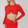 Public Desire Loop Ruched Metal Hardware Crop Top | Women Tops