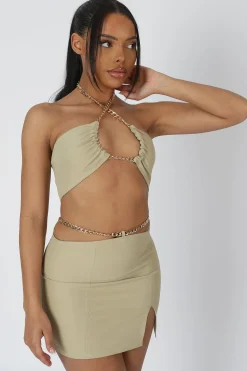 Public Desire Loop Ruching Chain Strap Bra Top | Women Tops