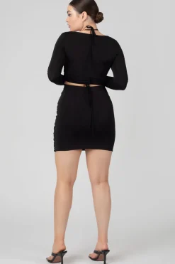 Public Desire Loop Ruching Midi Skirt | Women Skirts