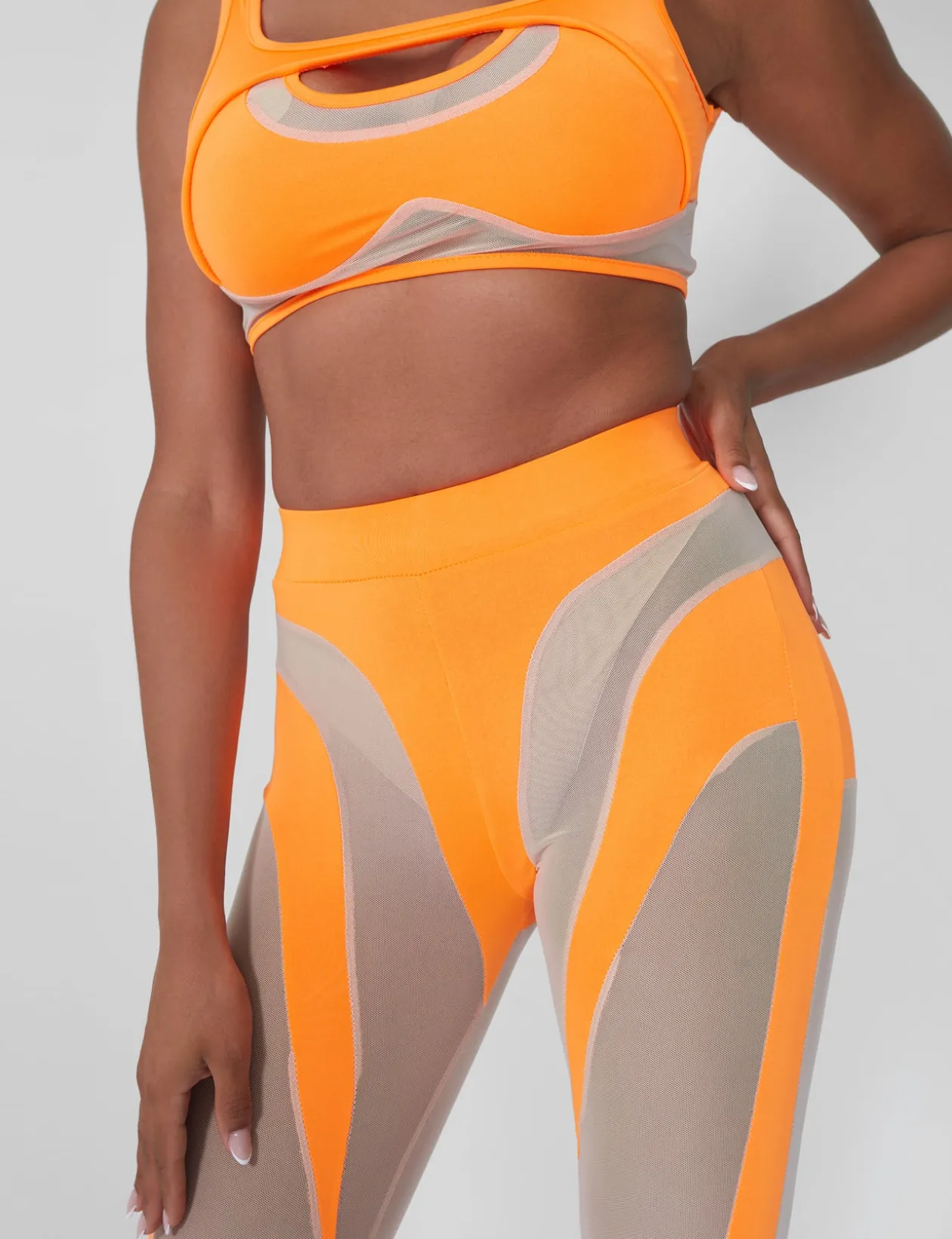 Public Desire Mesh Illusion Insert Sleeveless Crop Top | Women Tops