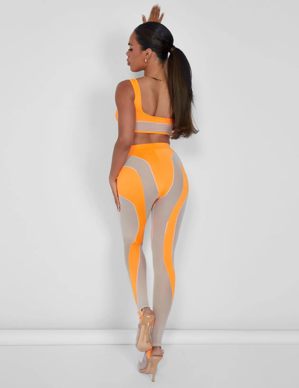 Public Desire Mesh Illusion Insert Sleeveless Crop Top | Women Tops