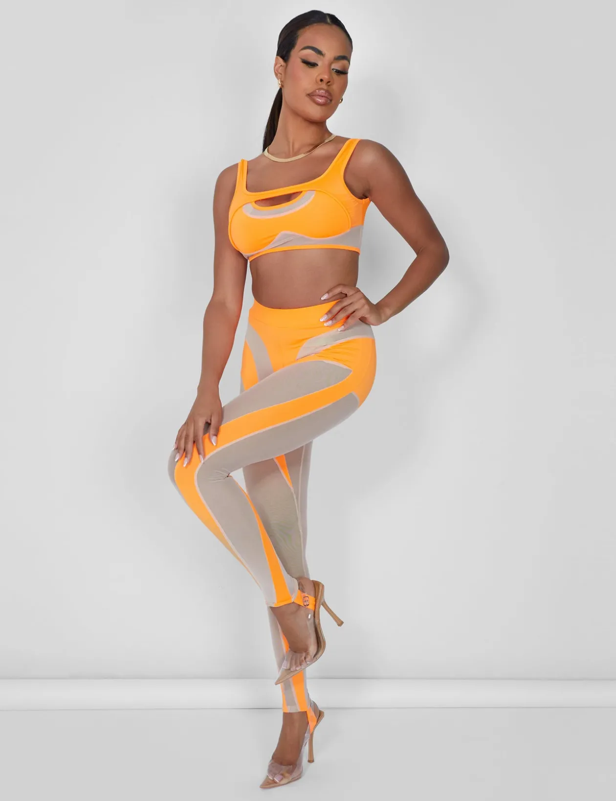 Public Desire Mesh Insert Leggings | Women Trousers